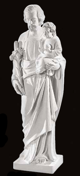 Carrara Marble Saint Joseph Made in Italy Sculpture St. Giuseppe